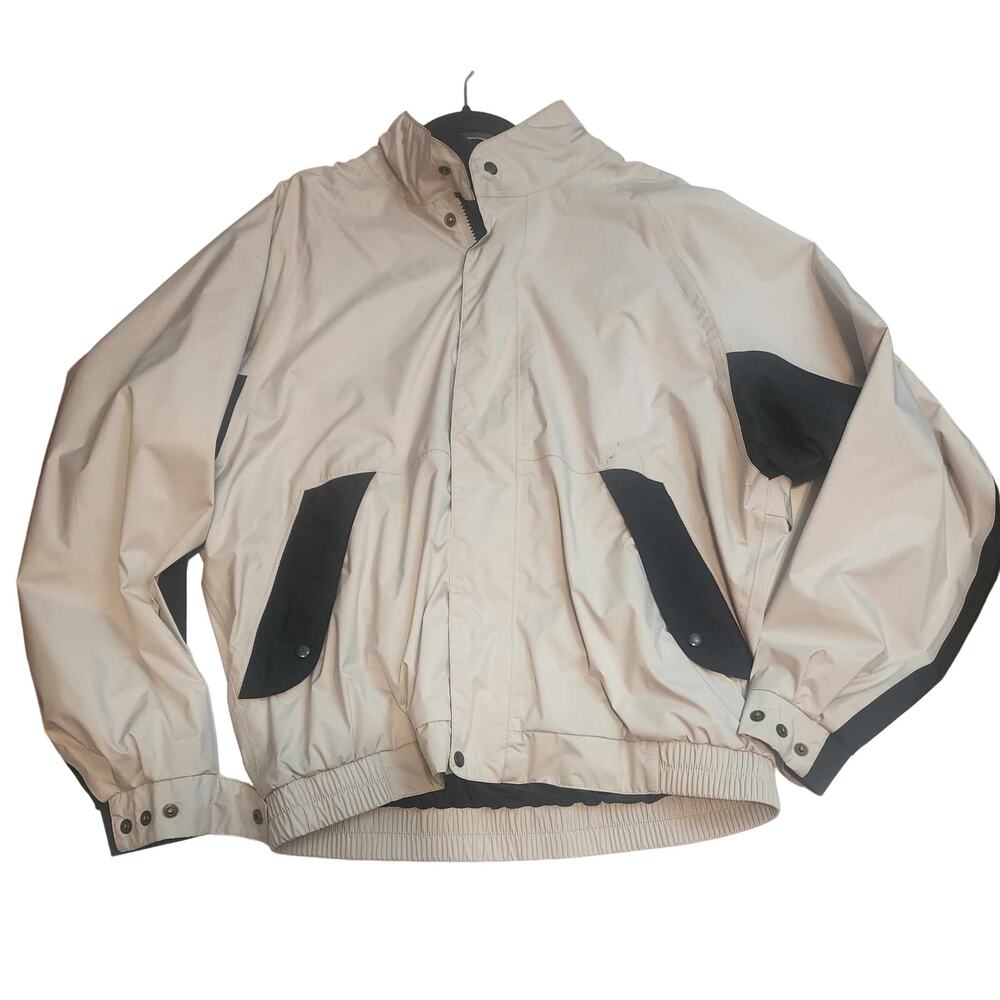 Dryjoys Footjoy Golf Rain Jacket - Large - Beige - Zip